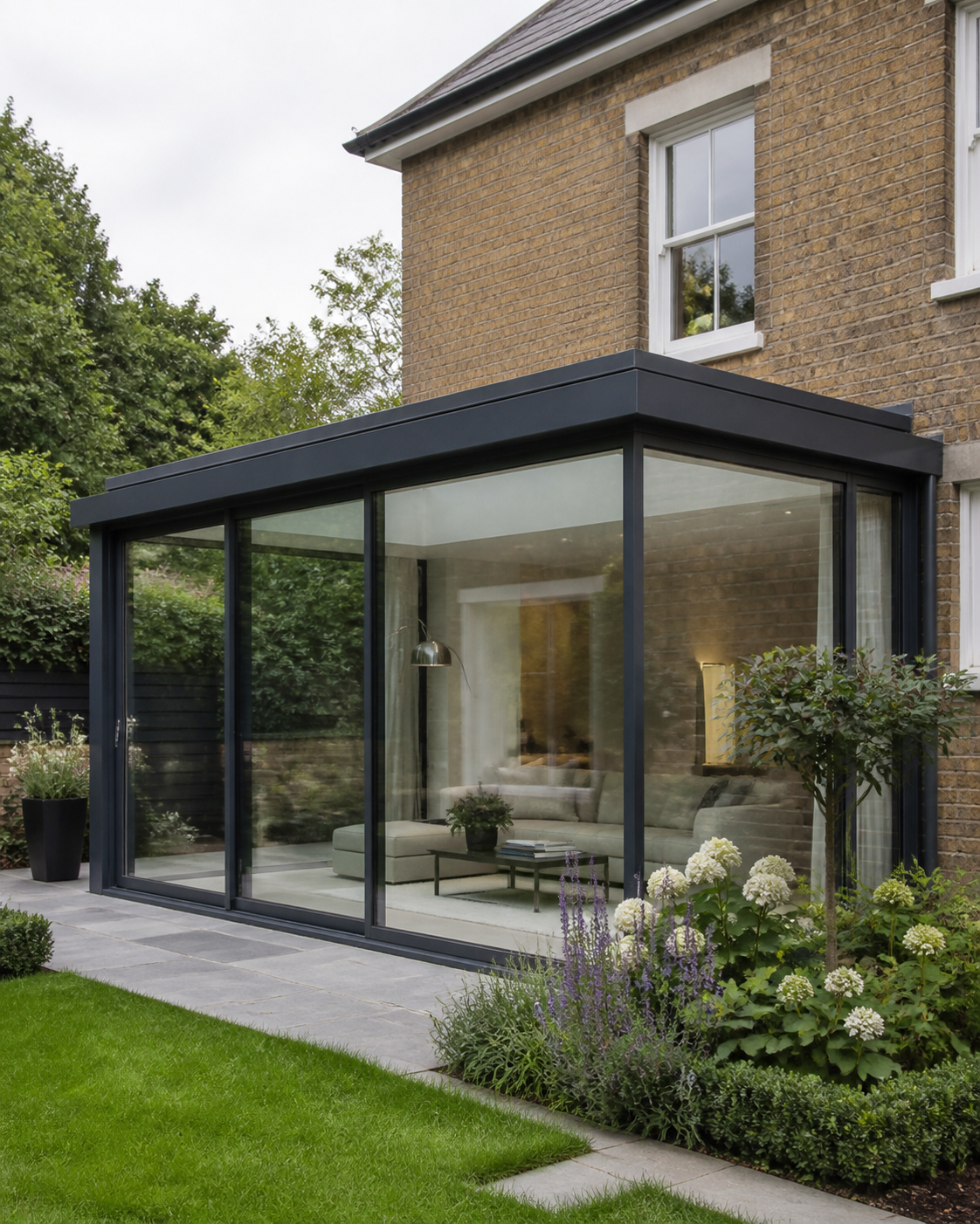 Verandas & Garden Rooms installed as part of a considered outdoor living scheme